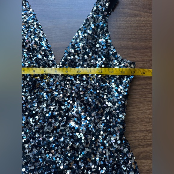 Zara Black Sequin Embellished Top - Picture 7 of 7